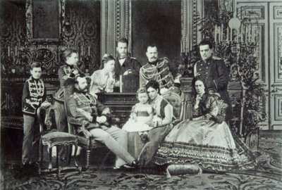 Family Portrait of Emperor Alexander II by Russian Photographer